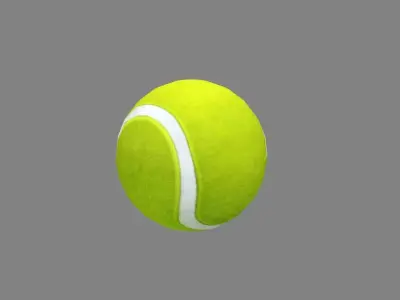 A tennis ball Low-poly 3D model
