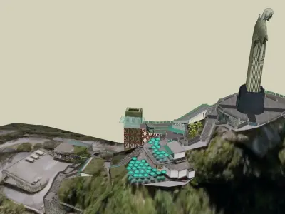 Christ the Redeemer Statue  Low-poly 3D model