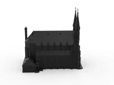 St Pauls Cathedral Birmingham - Alabama 3D print model