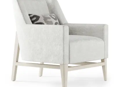 Trestle lounge chair 3D model