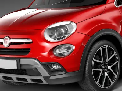 Fiat 500X Cross 2015 3D model
