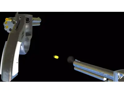 Cowboy Six Shooter Low-poly 3D model