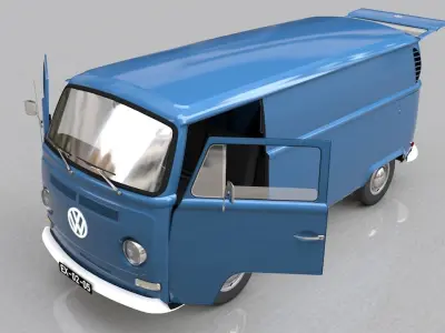 VOLKSWAGEN TRANSPORTER TYPE 2 1972 3D model