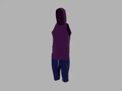 Sport Suit Low-poly 3D model 13