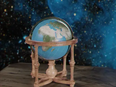 Cradle Globe Free low-poly 3D model
