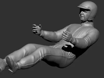 Jack Brabham Car Driver 3D print model
