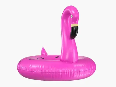 Inflatable Flamingo Pool Float PBR 3D model