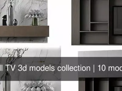 Wall TV 3d models collection