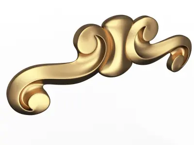 Carved Plaster Molding Decoration 028 Low-poly 3D model