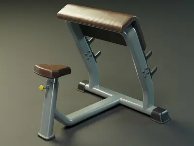 Scott Bench PBR Low-poly 3D model