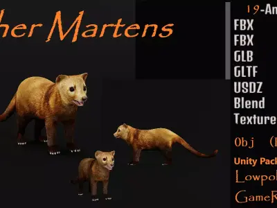 Martens Fisher  Low-poly 3D model