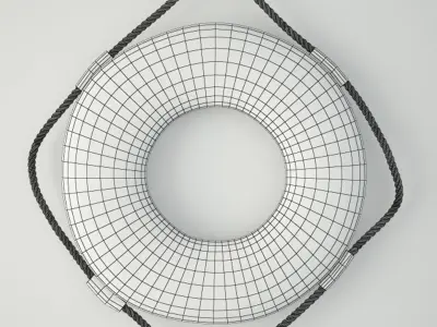 Vintage Life Preserver 3D model