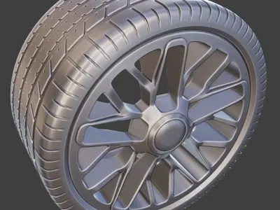 Rim with Tyre  3D model
