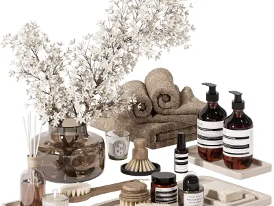 Bathroom Decorative set-H24 3D model
