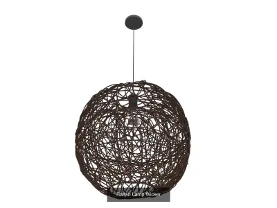 Lamp Collection pendant light made of rattan