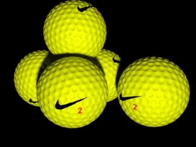 golf ball 4 Low-poly 3D model