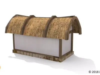 Village House Low-poly 3D model
