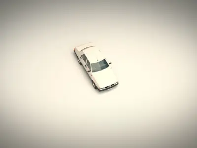 Low Poly Sedan Car 07 Low-poly 3D model