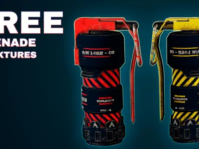 Free Grenade 02 - Sci-Fi Game Asset Free low-poly 3D model