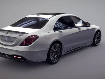 Mercedes-Benz s65 AMG V12 Low-poly 3D model