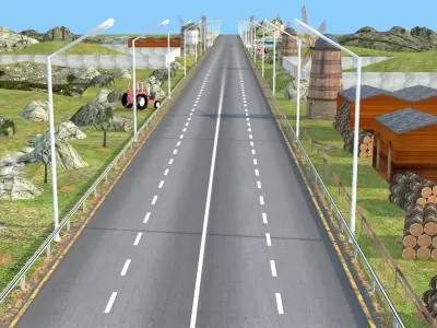 Dynamic Multi-Track Racing Kit 3D Model 2025 Low-poly 3D model