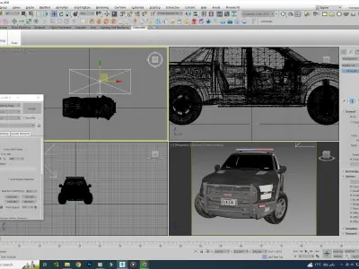 3 Police Car - Rigged 3D model