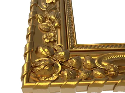 carved frame 3D model 29
