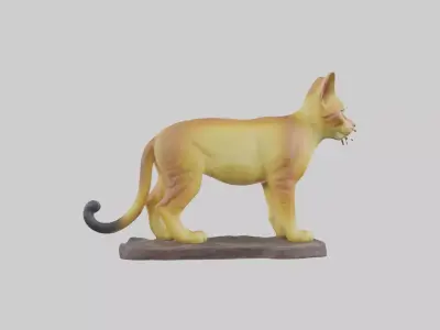 Chausie Cat statue model 3D model