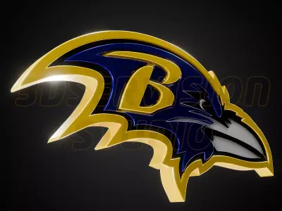 Baltimore Ravens logo - Cinematic - 3D print 3D model
