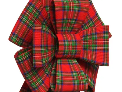 Christmas Bow Ribbon 37 Low-poly 3D model