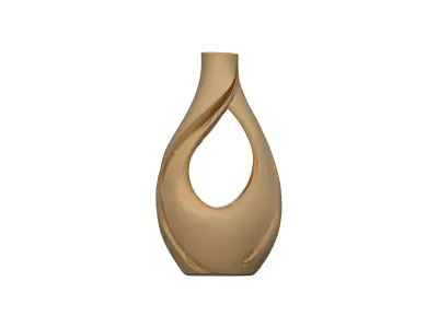 Vase 3D Model wooden Low-poly 3D model
