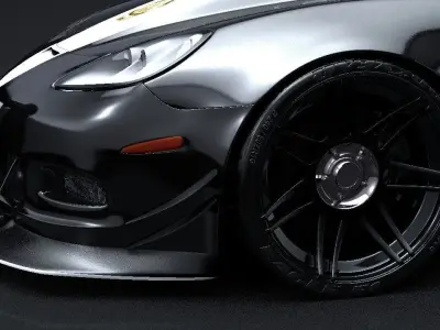 SuperVette Police Car 3D model