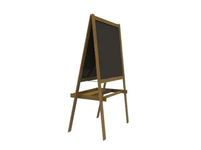 Easel Blackboard Low-poly 3D model