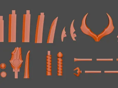 Flame Saber Sword -- Kamen Rider -- 3D Print Ready STL Files 3D print model
