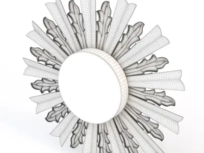 Hand Carved Sku Goya G Antique Mirror 3D model