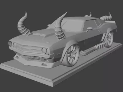 Halloween Demon Car 3D print model