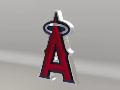 MLB Los Angeles Angels Team Logo 3D model