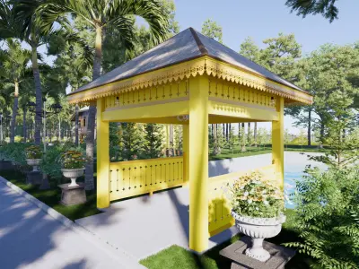 Pendopo of the Sambas Sultanate Palace 3D model