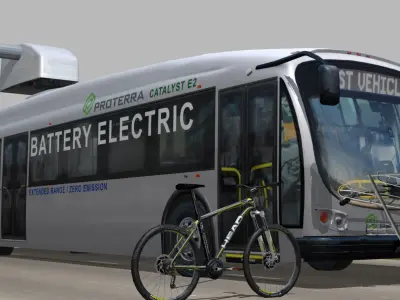 Proterra electric 40 Foot Transit Vehicle Extended Low-poly 3D model