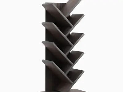Medium Bookshelf B Set  Low-poly 3D model