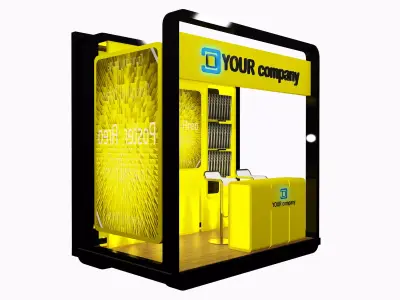 Booth Exhibition Stand a413a 3D model