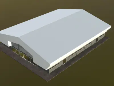 Office by renovated warehouse -1 3D model