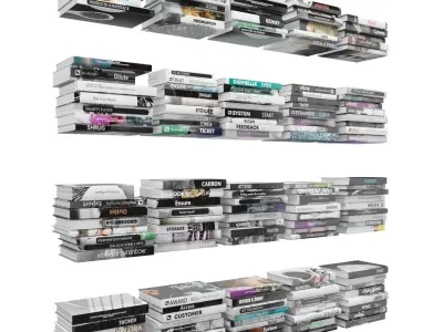 Books 150 pieces 4-5-1 Low-poly 3D model