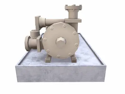 Pump 3D Model Low-poly 3D model