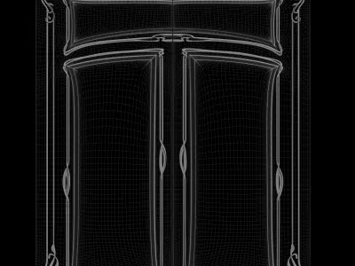 Doors with curls flowers and leaves for CNC machine 3D print model