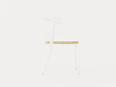 Elysia Dining Chair Steel Low-poly 3D model