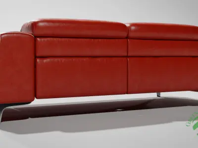 Natuzzi Leather Sofa 3D model