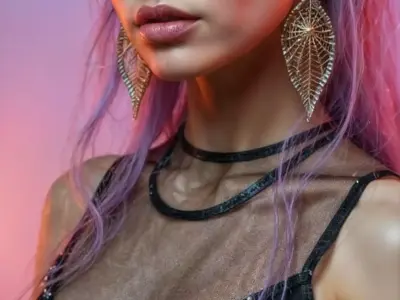 Spiderweb Leaf Earring 3D print model