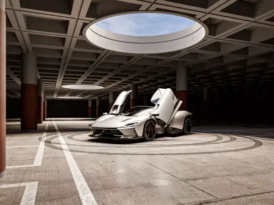 Parking Studio Low-poly 3D model