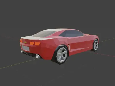 Chevrolet Camaro 2010 Low Poly  Low-poly 3D model